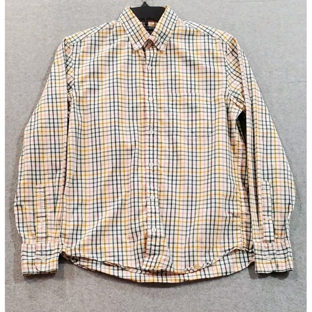 Lot of‎ 2 J. Crew Plaid Button Down Shirts Medium Classic / Slim Untucked